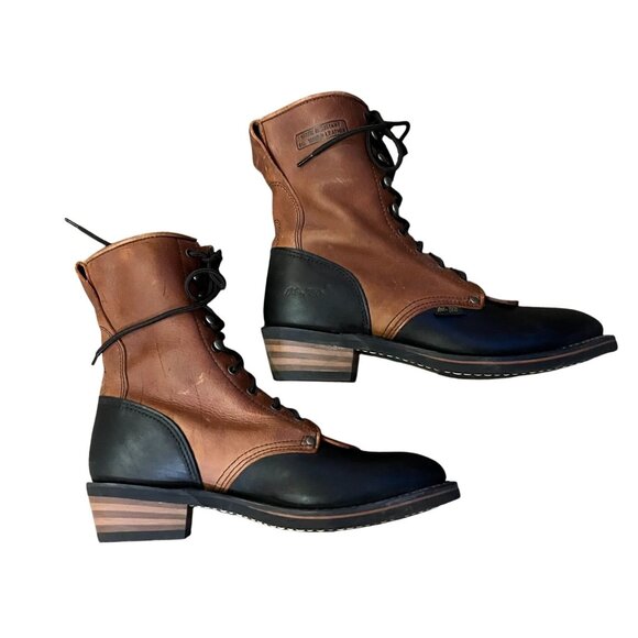 Ad Tec Packer Work Boots Mens 11 Used Oil Tanned Leather 9” Western - Picture 12 of 16